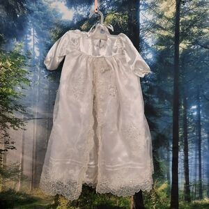 Baby Dedication Christening Baptism Gown Dress 4 Piece